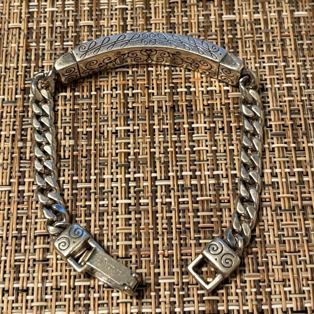 Brighton Sisters ID Bracelet Retired Silver-Plated Heart Link 7.75” - Picture 8 of 11